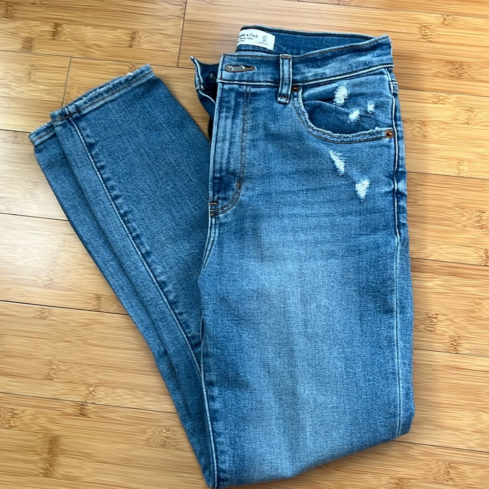 Abercrombie super skinny high rise ankle jean